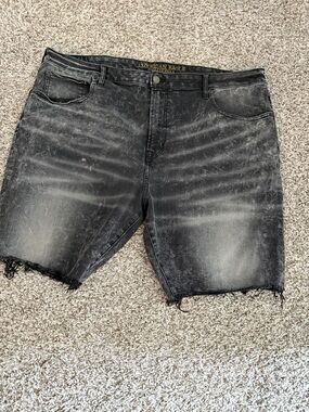 American Eagle Outfitters Black Faded Denim Cutoff Shorts